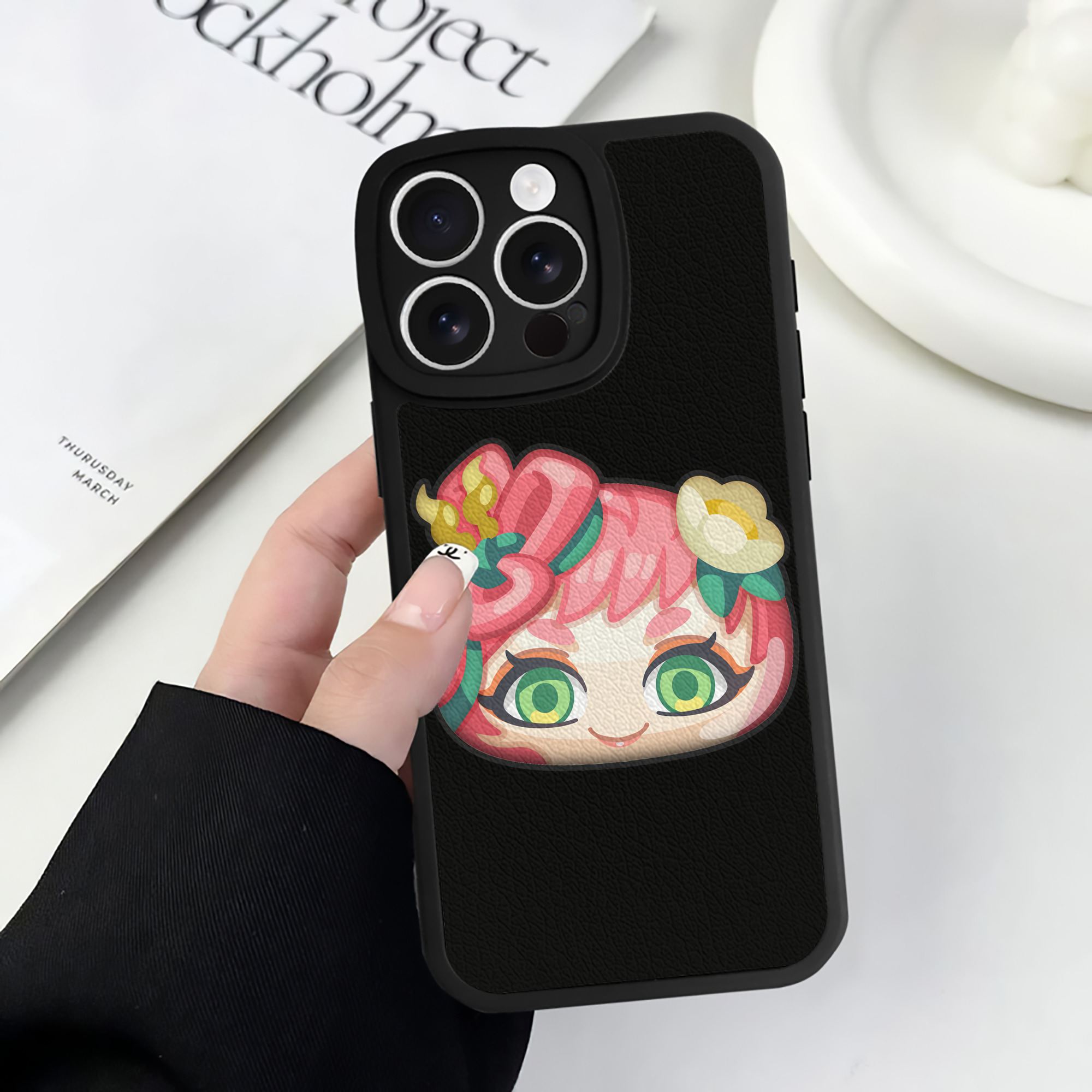 （画像用） 妖怪ウォッチ Yo-kai Watch 【iPhone 16シリーズ対応】シリコンスマホケース（レザー調） 材質：シリコン